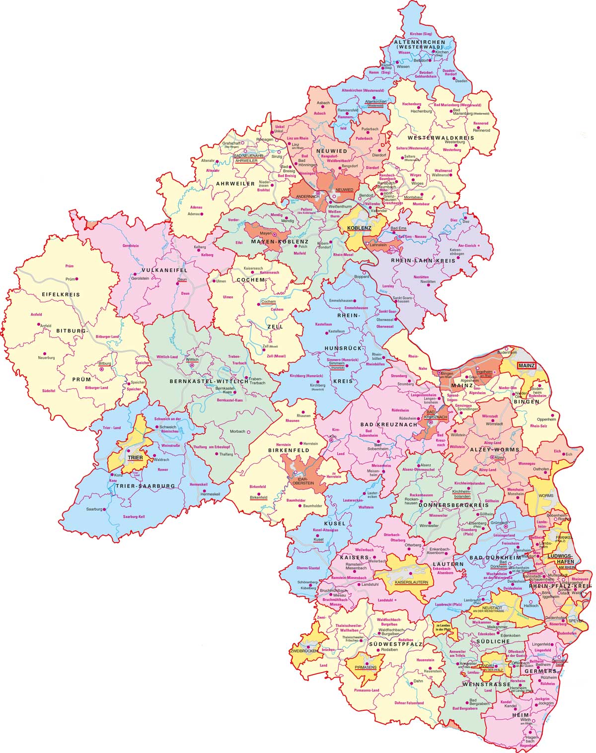 Karte Rheinland-Pfalz Autismus WeMi